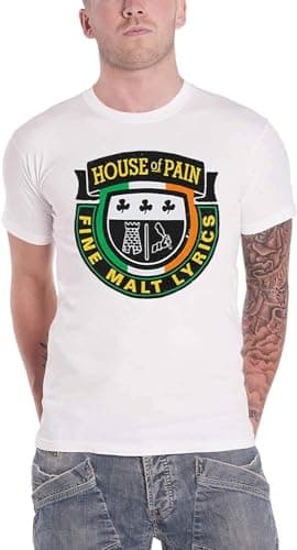 Image of House Of Pain T Shirt Fine Malt Band Logo Official Unisex White M