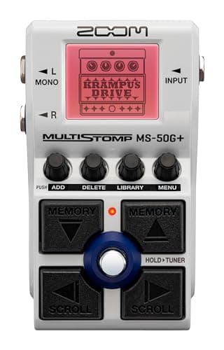 Image of ZOOM MS-50G+ MultiStomp guitar effects pedal with 100 effects for stage, studio, and recording— any effect chain can be saved as a preset