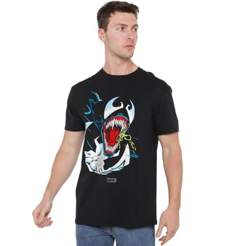 Image of Cotton Soul Marvel Venom Drool Unisex T Shirt, Black, Large