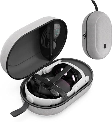 Image of Syntech Large Hard Carrying Case Compatible with Meta Quest 3/Oculus Quest 2/Pro/Pico4 Accessories VR Headset with Elite Strap, Touch Controllers and Others, High Capacity for Storage Travel (Gray)