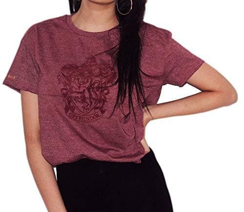 Image of Licensed Harry Potter Gryffindor Women’s Crop T-Shirt – Maroon Graphic Tee with House Crest Print | Official Hogwarts Apparel for Ladies & Girls (S)