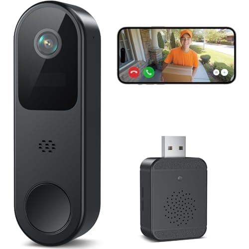 Image of Belleye Video Doorbell Camera Wireless, 2K HD Video Door bell Camera with Ring Chime, Smart AI Human Detection, Battery Operated, Night Vision, 2-Way Audio, 2.4G WiFi, Cloud Storage, Works with Alexa