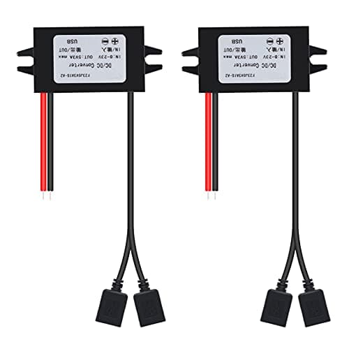 Image of AITRIP 2 PCS Double USB Car Converter Module 12V to 5V 3A 15W Power Adapter DC to DC Reduced Voltage Regulator Car Power Converter Output Power Adapte
