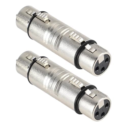 Image of 2 Pack XLR Coupler XLR 3 Pin Female to Female Adapter Gender Changer Mic Barrel Extension Expand Connectors for RF Audio Interfaces Camera Microphone Mixing Console Power Amplifiers Sound Cards