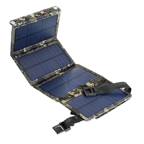 Image of Solar Charger Folding Solar Panel Power Bank with USB Port Portable Solar Panels Compatible with Mobile Phone Solar Panel for Camping with 2 Buckles Outdoor Solar Charger Water Proofing