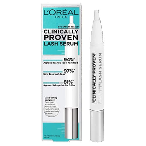 Image of L'Oreal Paris Clinically Proven Lash Serum, For Stronger, Thicker-Looking Lashes, Fortified, Less Lash Loss & Fuller Fringe With Castor Oil & Hyaluronic Acid
