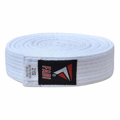 Image of Fadi Sports Martial Arts Karate Belt – Durable Cotton-Polyester Blend, Multi-Stitched Belt for Karate, Taekwondo, Judo & Martial Arts Training and Grading for Adults & Kids