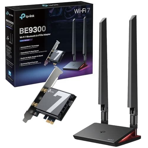 Image of TP-Link Archer TBE550E WiFi 7 Card BE9300 Mbps Wireless Bluetooth 5.4 PCIe Network Card, Wider Signal Coverage, 6GHz/5GHz/2.4GHz PCI Express Bluetooth WiFi 7 Card for Desktop/PC Windows 11(64Bit)