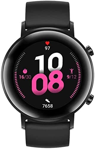 Image of HUAWEI Watch GT 2 (42 mm) Smart Watch, 1.2 Inch AMOLED Display with 3D Glass Screen, 1 Week Battery Life, GPS, 15 Sport Modes, 3D glass screen, Matte Black (Renewed)