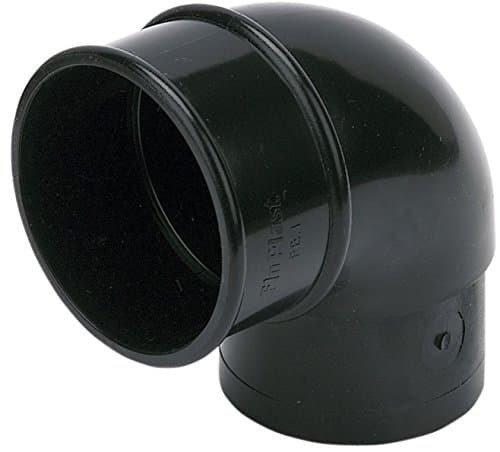 Image of (90 Degree Downpipe Bend 68mm) in The Floplast (Black) Hi-Cap Guttering Range Gutter:115mm DOWNPIPE: 68 or 80mm Select Individual Components as Required