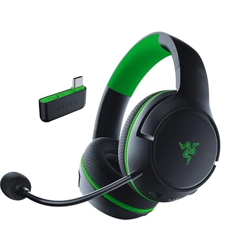 Image of Razer Kaira HyperSpeed Wireless Multiplatform Gaming Headset for Xbox (HyperSpeed Wireless, Triforce 50mm Driver, HyperClear Cardioid Mik, FlowKnit Memory Foam Ear Pads) Black