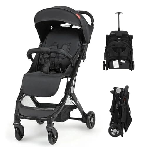 Image of Blendra Baby Stroller for Toddlers from Birth to 3 Years,Foldable Pram Travel Pushchair with Adjustable Seat,7.2kg Buggy,5-Point Harness,Storage Basket, Adjustable Canopy,360-degree Front Wheels
