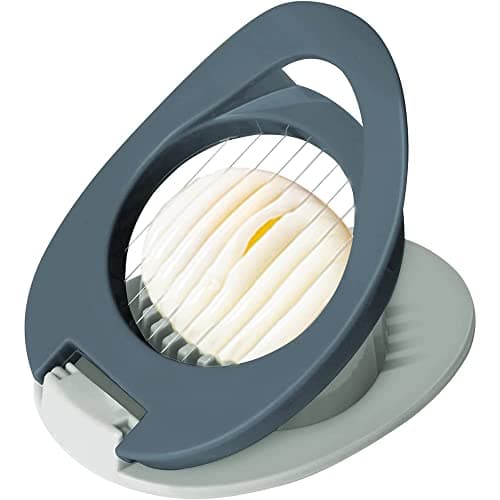 Image of Starchef Stainless Steel Preserved Egg Ham Banana Cutter Slicer, Slice Boiled Eggs Preserved Eggs Hams Bananas Effectively(Dark Blue)