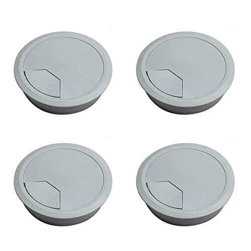 Image of Cable Grommet Ø 60mm Light Grey Outlet Desk Tidy Insert Plastic Cable Organiser Set of 4