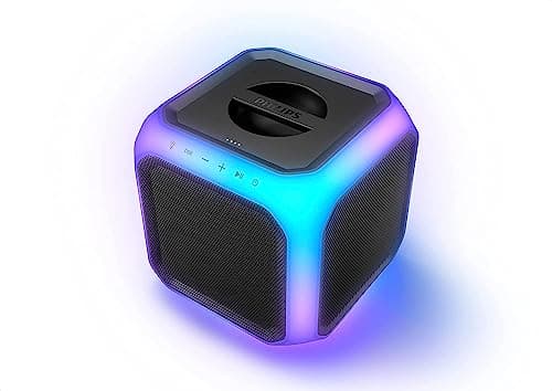 Image of Philips Audio TAX7207/10 Bluetooth Receiving Speaker, 12 Hours Battery Life, 360° Reception Light, Wireless Receiving Link and Rechargeable Battery Black