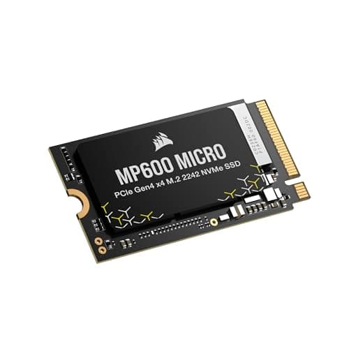 Image of Corsair MP600 MICRO 1TB M.2 NVMe PCIe x4 Gen4 SSD – M.2 2242 – Up to 7,000MB/sec Sequential Read – High-Density 3D TLC NAND – Compatible with Lenovo Legion Go and Thin PCIe 4.0 Laptops – Black