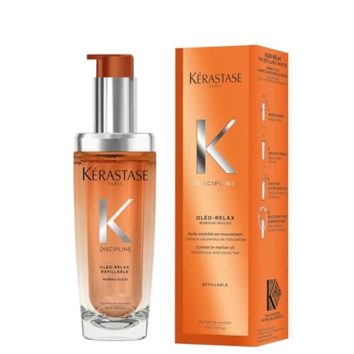 Image of Kérastase Discipline, Daily Conditioning & Calming Hair Oil Treatment, For Dry & Frizz-prone Hair, Oléo-Relax Morpho Huile, 75ml Refill