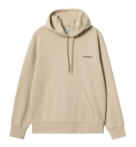 Image of Hooded Script Embroidery Carhartt WIP Hoodie in airforceblue-white for men, Wall-black, Medium