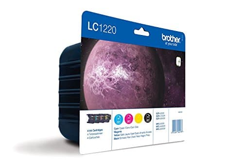 Image of Brother LC-1220BK/LC-1220C/LC-1220M/LC-1220Y Inkjet Cartridge, Black/Cyan/Magenta/Yellow, Multi-Pack, Standard Yield, Includes 4 x Inkjet Cartridges, Brother Genuine Supplies