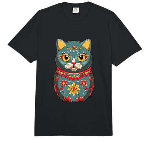 Image of Nesting Doll Russia Russian Matryoshka Doll Cat Comfort Colors Adult Heavyweight T-Shirt