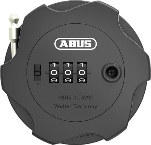 Image of ABUS Combiflex Adventure cable lock - lock for securing skis, pushchairs, e-scooters and scooters - 75 cm steel cable - with combination code - black