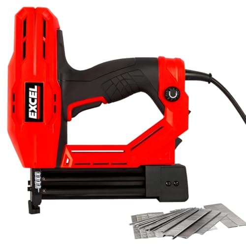 Image of Excel 2-in-1 Electric Stapler Nailer Gun 15-32mm 18 Gauge Heavy Duty 240V~50Hz - Electric Nail Gun - Corded Nailer Gun - Ideal for Woodworking, Decorating, Construction Jobs