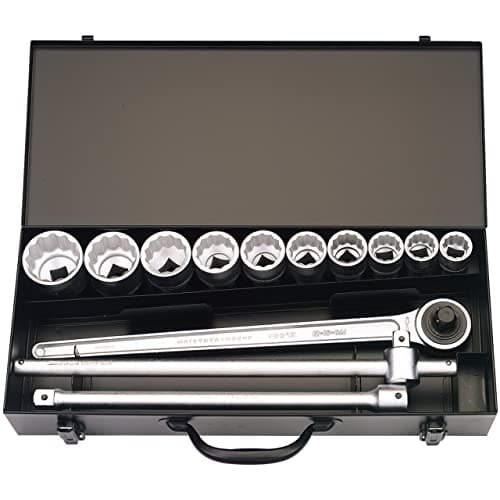 Image of Draper 385 Elora Metric Socket Set, 3/4" Square Drive, 13 Pieces