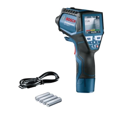 Image of Bosch Professional Infrared Thermometer GIS 1000 C (w/app function, Temperature Range: -40°C to 1000°C, 4x AA Battery, in cardboard box)