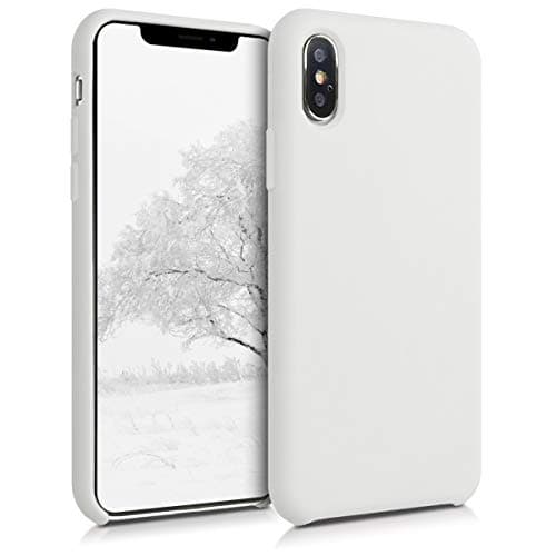 Image of kwmobile Case for Apple iPhone XS Case - Soft Cover - Shockproof Silicone - Wireless Charging White