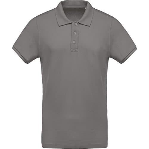 Image of Kariban Mens Organic Pique Polo Shirt (XL) (Storm Grey)
