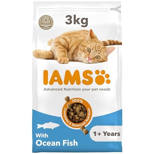 Image of IAMS Adult Complete Dry Cat Food Ocean Fish 3kg - Supports Strong Immune System