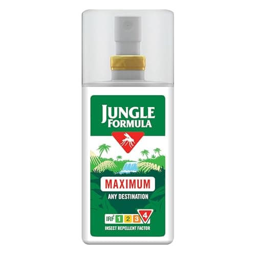 Image of Jungle Formula Maximum Strength Insect Repellent Pump Spray (90ml - 50% DEET) - Up to 9 Hour Protection Against Mosquitoes, Ticks & Biting Insects - Mosquito Repellent for Travel & Domestic Use