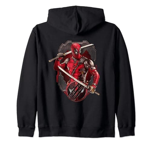 Image of Marvel Studios Deadpool & Wolverine Merc with Katanas Zip Hoodie