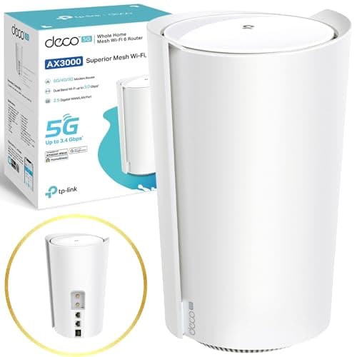 Image of TP-Link Deco X50-5G AX3000Mbps Whole Home Wi-Fi 6 5G Router With Sim Slot, 5G/4G+Cat 6 Mesh WiFi Router, 2.5G Port For Ultra-Fast Speed, 230 m2 Seamless Coverage, Works with Alexa, HomeShield