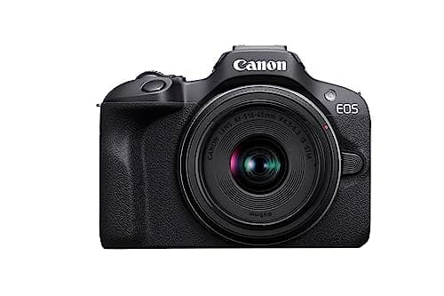 Image of Canon EOS R100 Mirrorless Camera + RF-S 18-45mm F4.5-6.3 IS STM Lens - Black