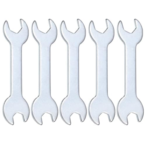 Image of sourcing map 5pcs Double Open End Thin Wrench 10mm x 13mm Metric Super Thin Small Flat Head Wrench Galvanizing Open Ended Spanner for Automotive Repair Furniture Assembly