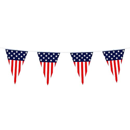 Image of Boland American USA Flag Bunting Party Banner Decoration Accessory 6M