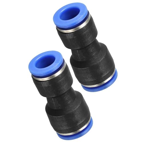 Image of TOP-VIGOR 2Pcs Pneumatic Push Fit Connectors 12mm to 10mm Straight Air Line Hose Fittings for Compressor Systems