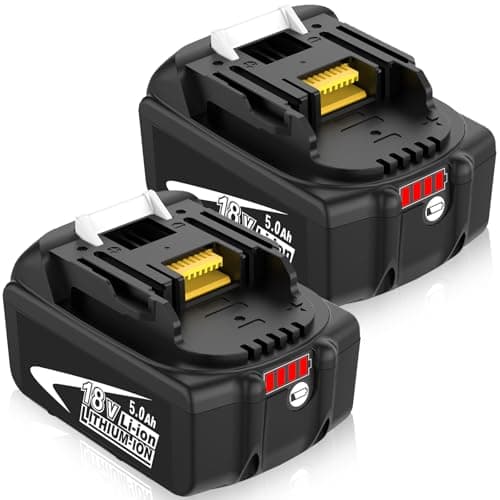 Image of Dosctt 2X 18V 5A BL1850 Battery Compatible for Makita 18V 5000mAh BL1850B BL1860B BL1840 BL1845 BL1840B BL1830 with LED Indicator