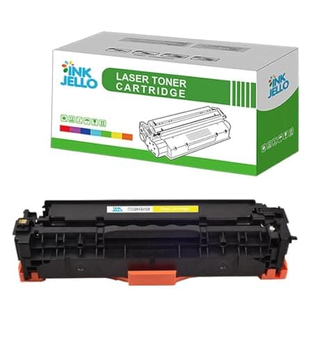 Image of InkJello Toner Cartridge For Printer, Compatibile with HP Colour LaserJet CM2320 CM2320fxi CM2320n CM2320nf CP2020 CP2025 CP2025dn CP2025n CC532A CRG 718 (Yellow, 1-Pack)