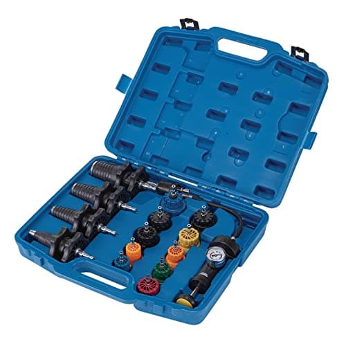 Image of Draper 21439 Universal Pressure Test Kit (15 Piece), Cooling System for Petrol Engines, Blue and Black