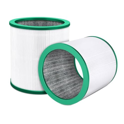 Image of Air Purifier Filter Replacement for Dyson Tower Purifier Pure Cool Link TP01 TP02 TP03 AM11 BP01, PINREK H13 HEPA Filter & Activated Carbon Filter, Compare to Part #968126-03 (2 Pack,Green)
