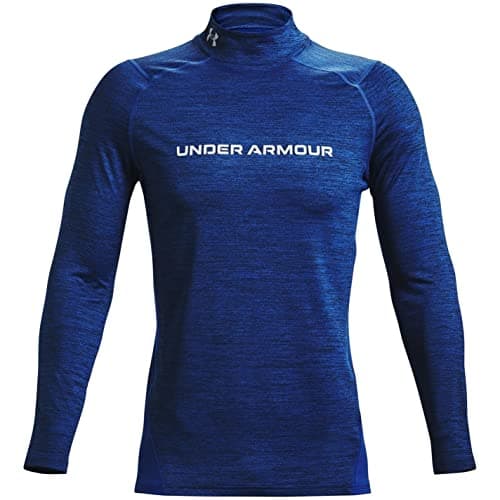 Image of Under Armour Mens CoolGear Fitted Mock Base Layer Top Tech Blue M