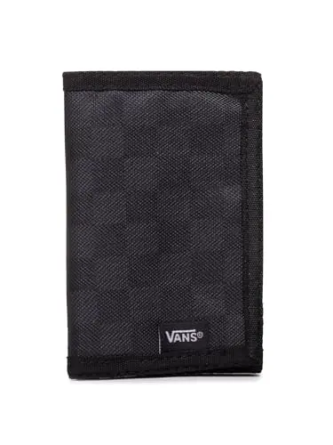 Image of Vans Men's Slipped Tri-Fold Wallet, Black-Charcoal, One Size