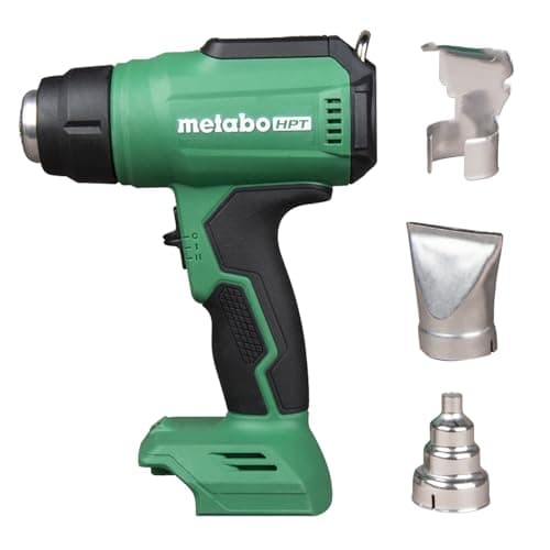 Image of Metabo HPT 18V MultiVolt™ Cordless Heat Gun | Tool Only - No Battery | LCD Display | Three Nozzles Included | 1022 Degree Max Temp | Lifetime Tool Warranty | RH18DAQ4
