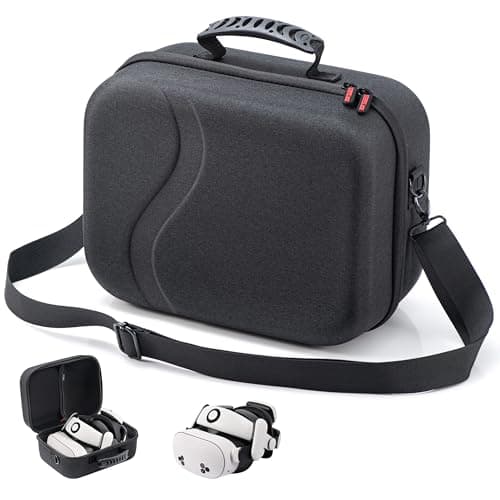 Image of Large Carrying Case for Meta Quest 3S/Quest 3, Hard Travel Case for BOBOVR S3 Pro/Kiwi Design Battery Head Strap, Controllers and Other Accessories, Carry Case for Oculus Quest 3S/Quest 3, Black