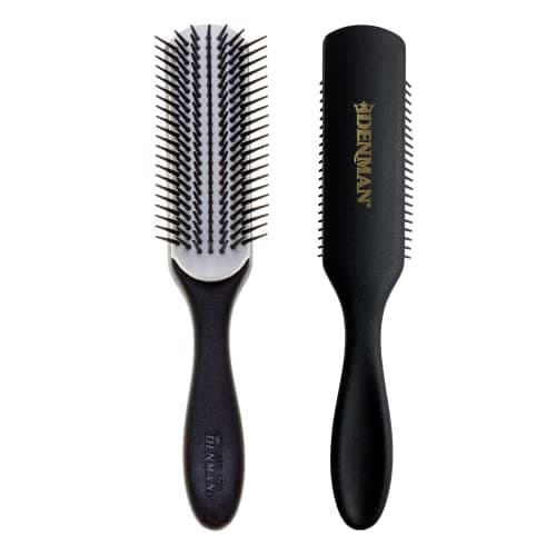 Image of Denman Curly Hair Brush D3 (Noir) 7 Row Styling Brush for Detangling, Separating, Shaping and Defining Curls - For Women and Men
