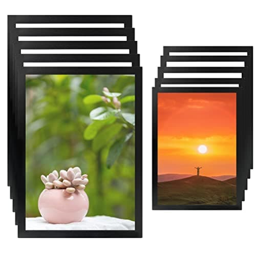 Image of CENBEN Pack of 10 Magnetic Frames, 5 Pieces A3 & 5 Pieces A4 Information Frame, Self-Adhesive, Hinged Magnetic Frame with Magnetic Closure, Info Pocket, Sheet Holder for Information Frame, DIN A3, A4