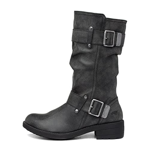 Image of Rocket Dog Womens/Ladies Trumble Faux Leather Biker Boots (5 UK) (Black)