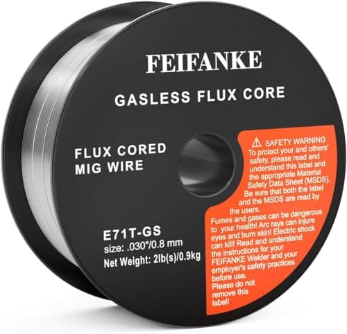 Image of FEIFANKE Flux Core Welding Wire 0.8MM E71T-GS 1KG MIG Welding Wire Mild Steel Gasless Welding Wire Without Gas Self Shielded Stainless Steel Wire for MIG Welding Machines Spool Roll